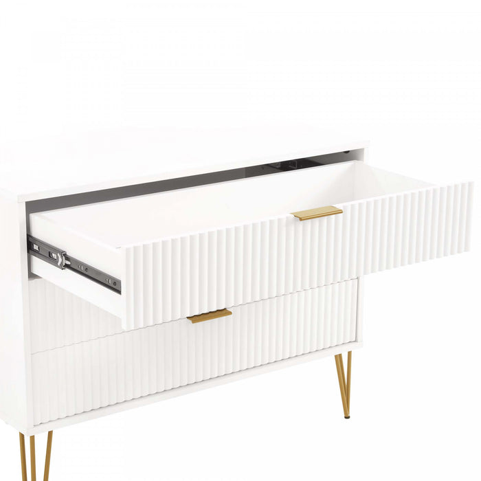 Ensemble moderne de commode 2 pieces Dumbo en blanc