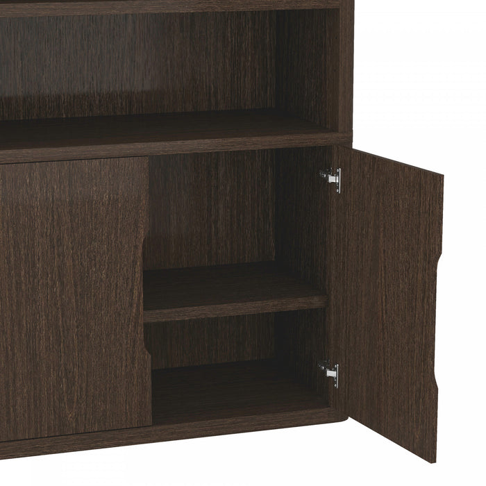 Armoire bibliotheque moderne Rivington 40\" en noyer