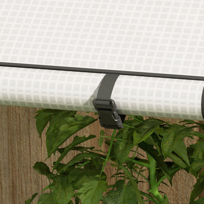 Outsunny Mini Serre portable pour tomates avec events, Blanche