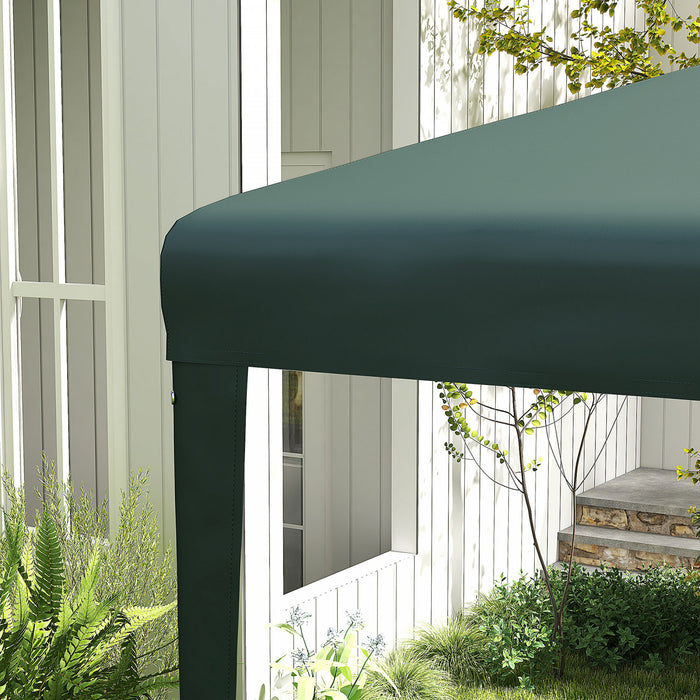 Outsunny Tonnelle De Tente De Fete Portable 9' X 9' Avec Pieds, Vert Fonce