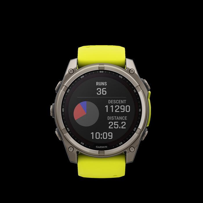 Titanium With Amp Yellow/graphite Silicone Band