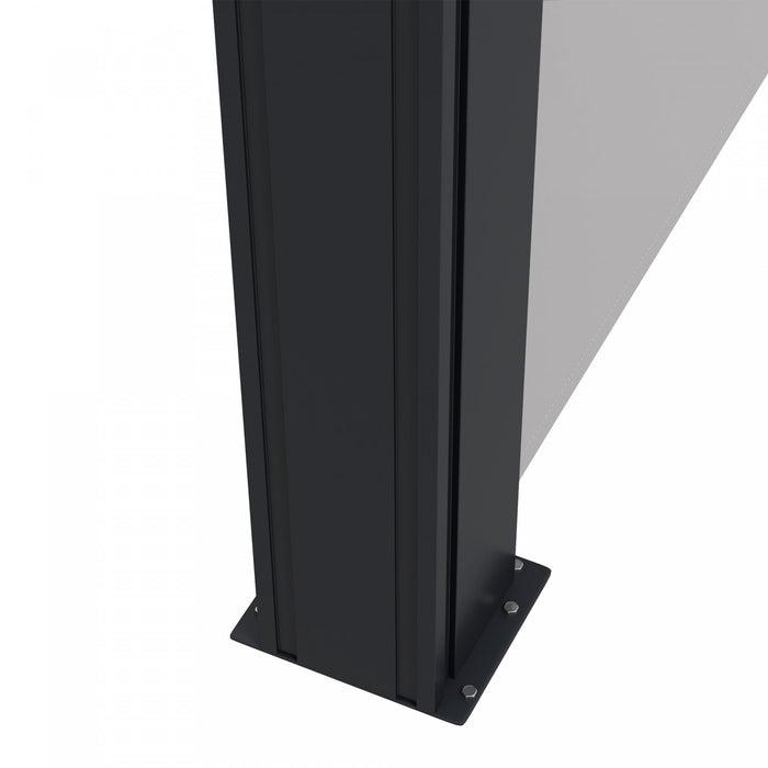 Outsunny Auvent Lateral Retractable 13'x5', Ecran De Confidentialite, Gris