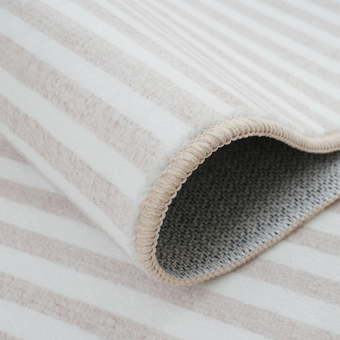 Aqua Cercles Tapis Lavable Et Antiderapant A Poils Ras 5'x7'