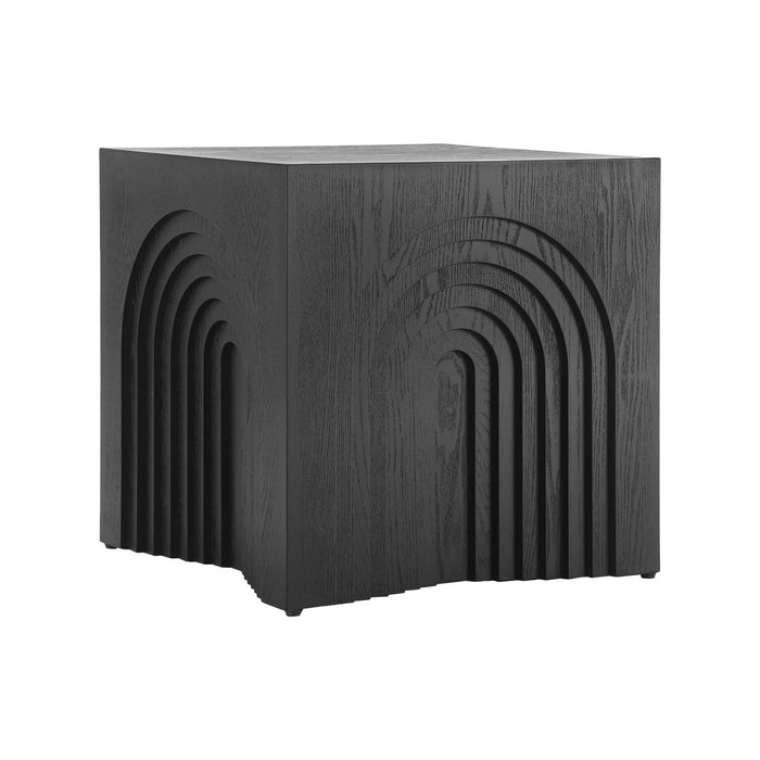 Grace Table d'Appoint Rustique, Noir