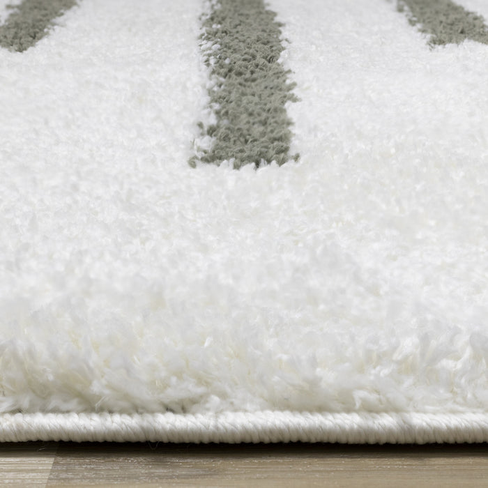 Carpette douce Taylor à motifs de lignes - 5 pi 3 po x 7 pi 7 po