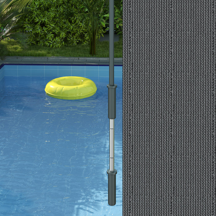 Outsunny Store Enrouleur Exterieur, Store De Porte Patio 8'x6', Gris Fonce