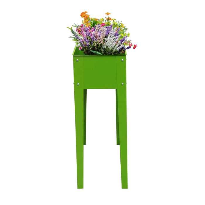 Outsunny 39 \"x 12\" X 34\" Lit De Jardin Sureleve Kit De Plantes De Parterre De Fleurs De Jardin Sureleve Boite A Herbes Vegetales Avec 3 Trous, Vert