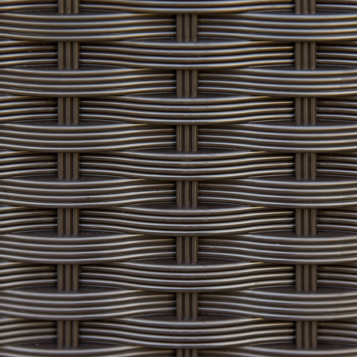 Outsunny 6' Jardiniere Avec Treillis Insert D'irrigation Inclus Pp Imitation Rotin Tresse Brun