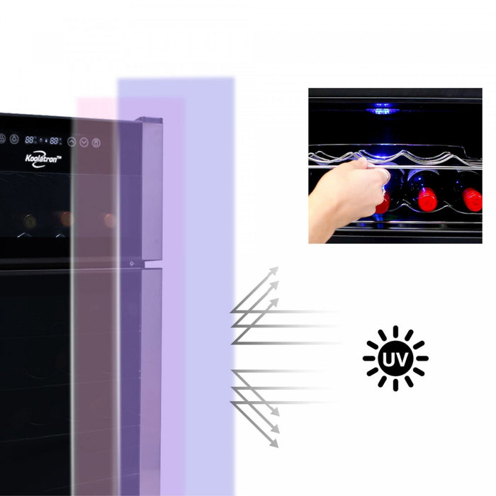 Cellier à compresseur Koolatron à 2 zones pour 29 bouteilles de vin