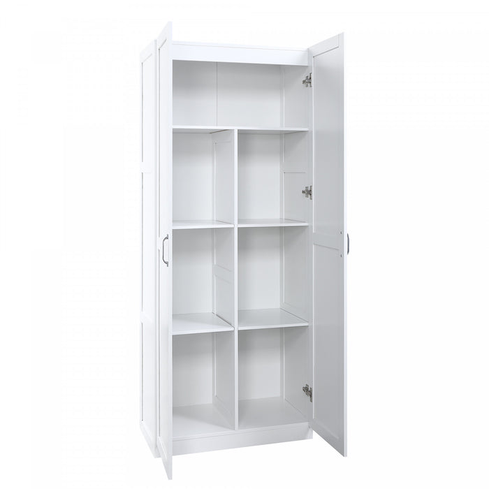 Armoire-penderie moderne 2 pieces Cornelia en blanc