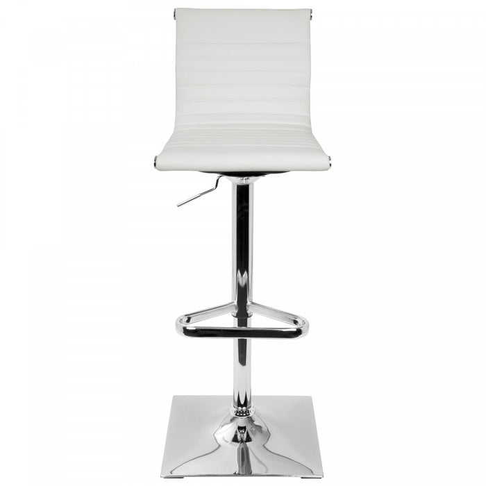 Tabouret bar pivotant réglable contemporain Masters en similicuir - blanc