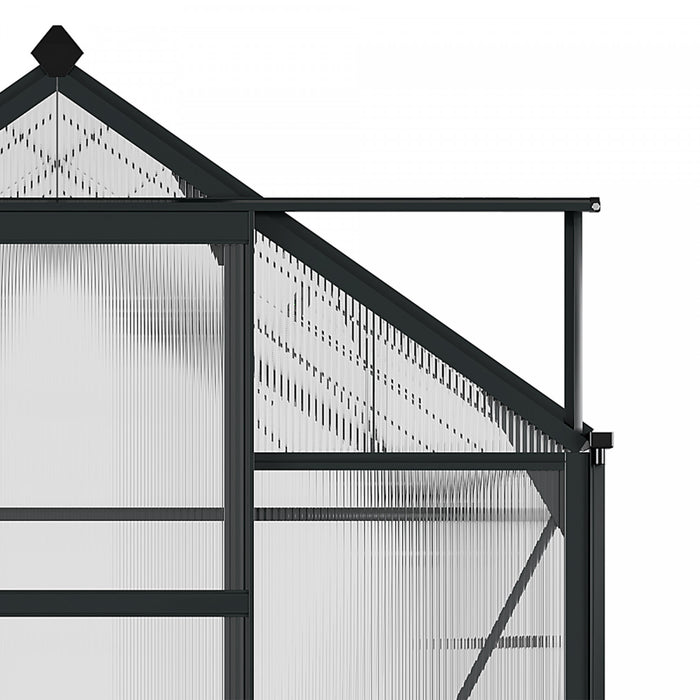 Outsunny Serre Chaude De Jardin De Plain-pied Avec Porte Coulissante