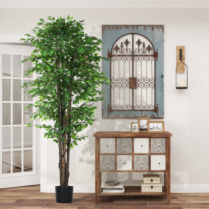 HOMCOM Arbre artificiel de 8pi, pour decoration de maison ou de bureau