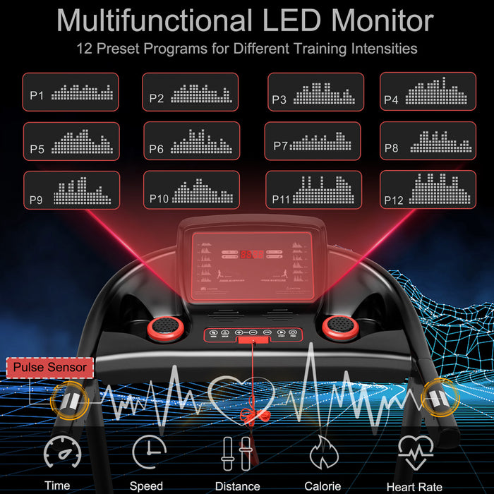 Machine De Course Electrique De Marque Superfit De 2,28 Cv Tapis De Course Avec Haut-parleur Bluetooth Controle Via Une Application