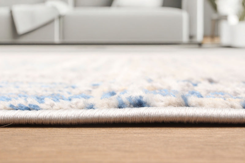 Tapis Contemporain/Moderne Quinn 5'0\" x 8'0\" en Bleu