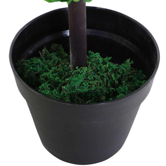 Outsunny Lot de 2 Arbres de Buis Artificiels, Faux Plantes Decoratives