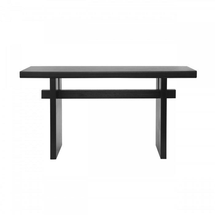 Console de style maison de campagne Emma 150 cm pour entrée - noire