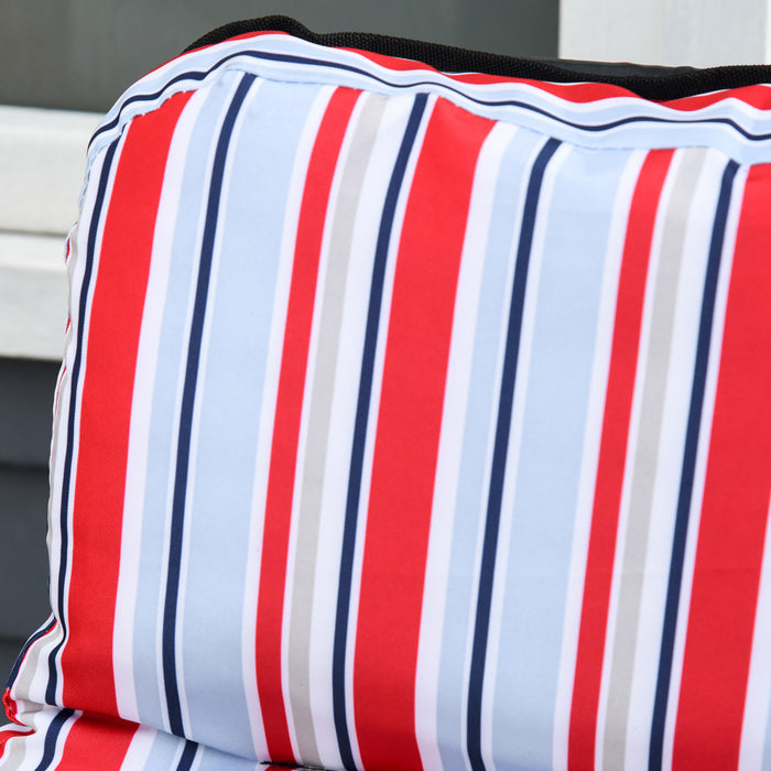 Outsunny Lot De 2 Chaises Longues De Jardin, Fauteuil Inclinable, Rouge