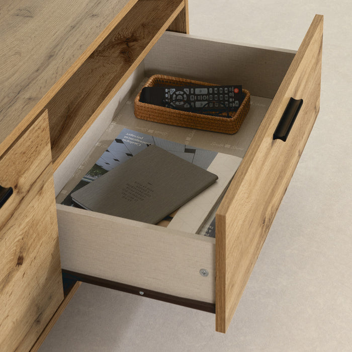 Meuble pour téléviseur Musano avec rangement - chêne nordique