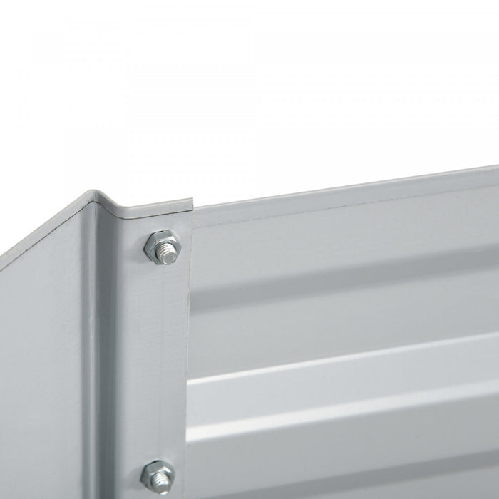 Outsunny Jardiniere surelevee en metal avec tiges renforcees, gris clair