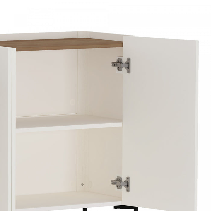 Buffet moderne Abbey 67\" en erable et blanc casse