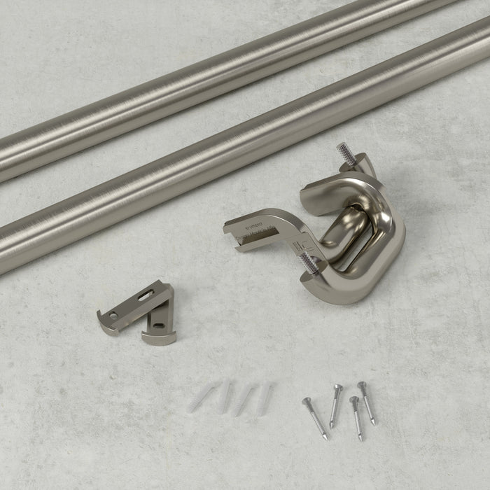  Tringle à rideaux coupe-lumière extensible Twilight de Umbra nickel mat de 3/4 po - 66 po à 144 po