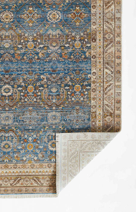 Tapis Traditionnel Gianna 2'6\" x 8'0\" en Bleu