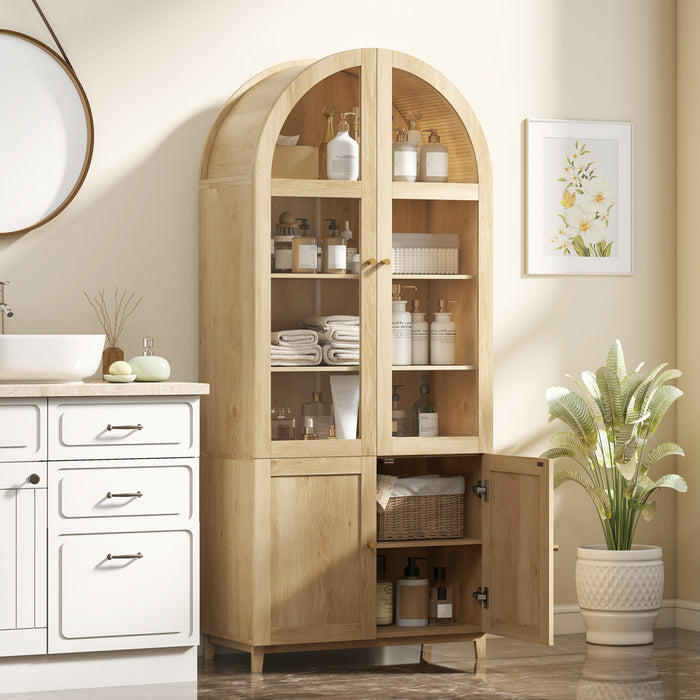 HOMCOM Buffet avec Arche, Meuble Haut de Rangement de Cuisine 71\"