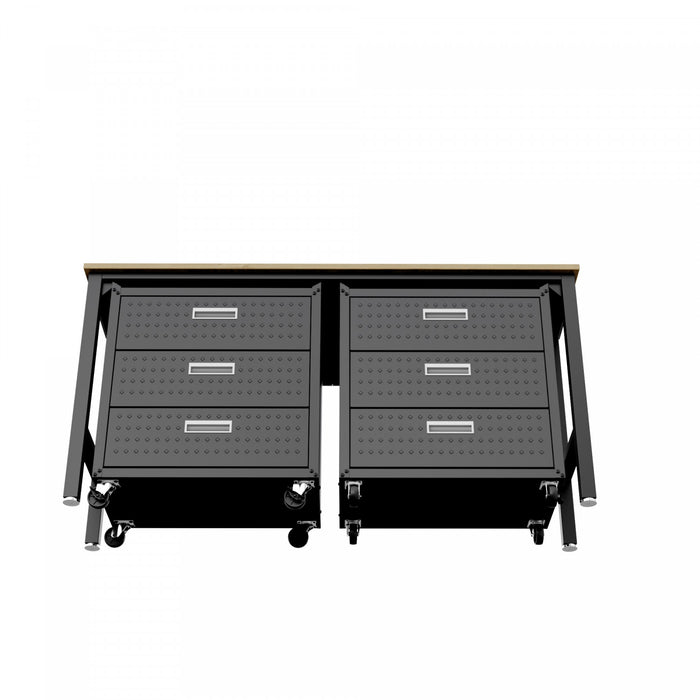 Ensemble de garage moderne Fortress 3 pieces en gris charbon