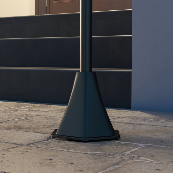 Outsunny Lampadaire Solaire De 50 po, Lampadaire Exterieur A Led Ip44