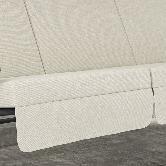 Outsunny Balancoire De Patio 3 Places Avec Auvent Reglable Et Coussins