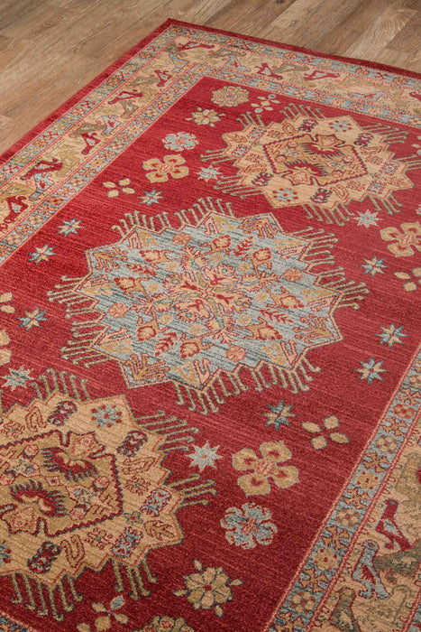 Tapis Traditionnel Mila 7'10\" x 9'10\" en Rouge
