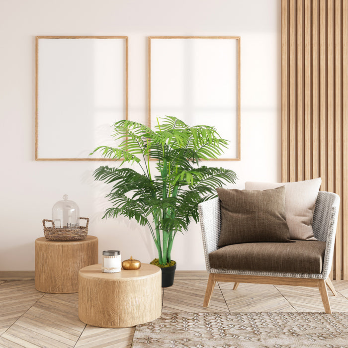 Outsunny Palmier Tropical Artificiel 122cm Faux Plante Realiste
