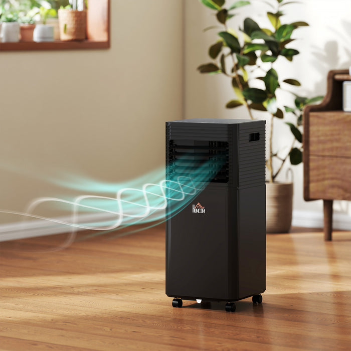Climatiseur HOMCOM 8 000 BTU, silencieux, avec telecommande, noir