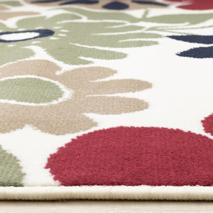 Carpette Florence à motifs botaniques pour l’intérieur - 4 pi 7 po x 6 pi 7 po