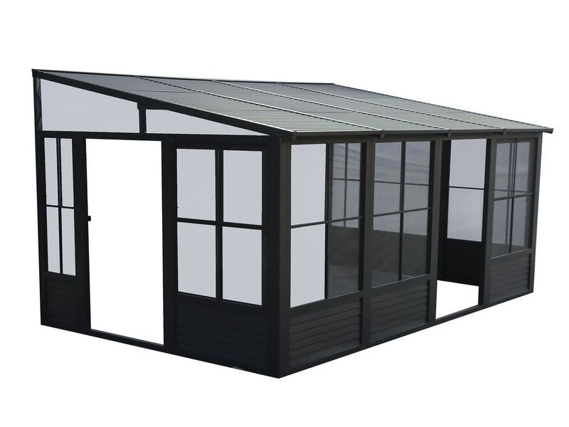Florence - Solarium Mural 10x16 Toit Metal Noir