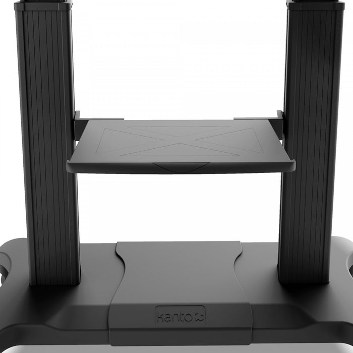 Chariot mobile pour televiseur Kanto MTMA100PL avec etagere reglable et poignees integrees pour televiseurs de 55\" a 100\", noir