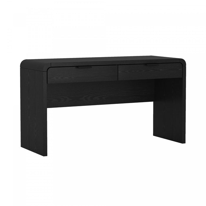 Bureau moderne Grace 54\" en noir (2 tiroirs)