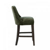 Beever Modern Chenille Wood Counter Stool in Forest Green | Tabouret de comptoir moderne en chenille Beever avec structure en bois, vert foret