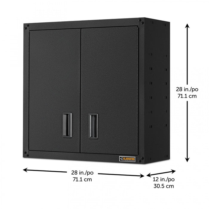 Armoire murale GearBox à portes pleine grandeur de Gladiator - granite martelé