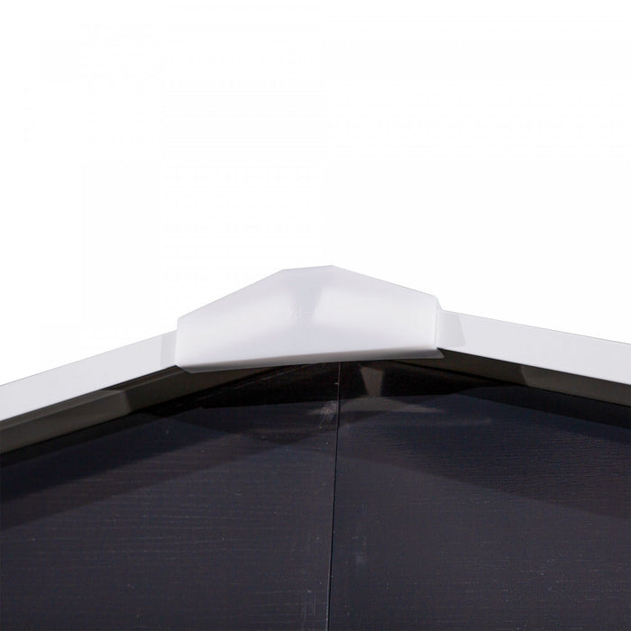 Outsunny 11' X 9' Abri De Jardin Remise Pour Outils Abri A Outils Double Porte Coulissante 4 Fentes De Ventilation, Gris Fonce