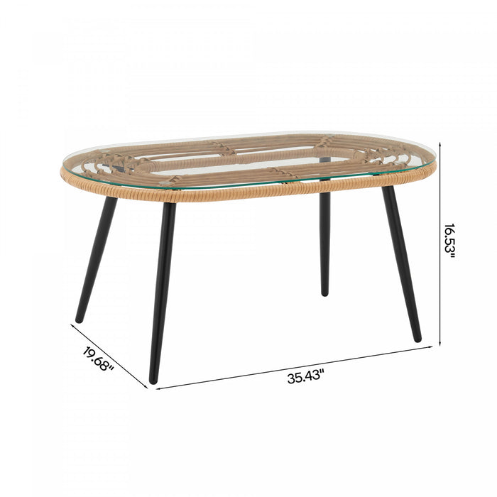 Ensemble de conversation moderne Pine 4 pieces en gris