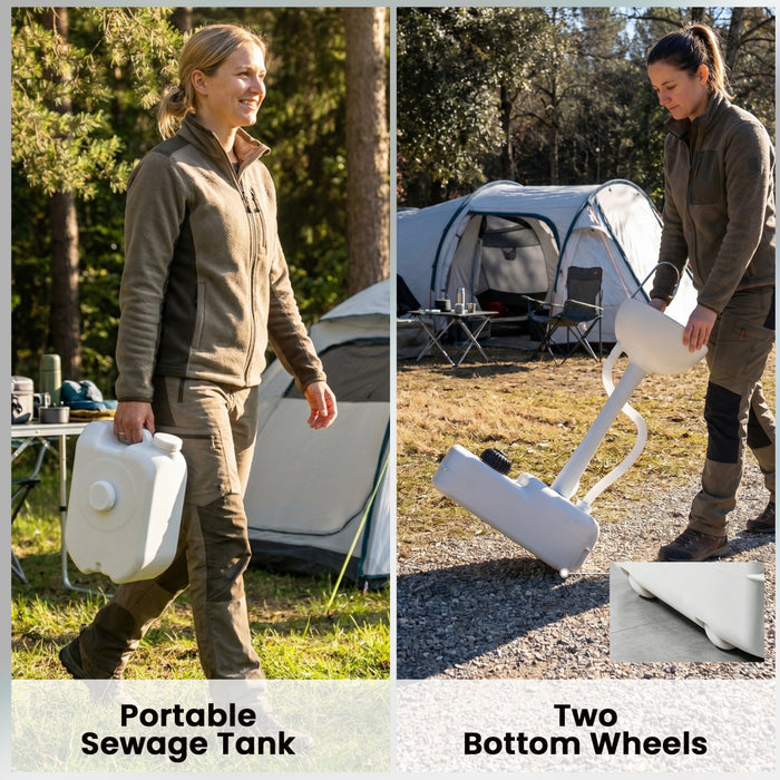 Outsunny lavabo de camping portable, station de lavage des mains pour l'exterieur