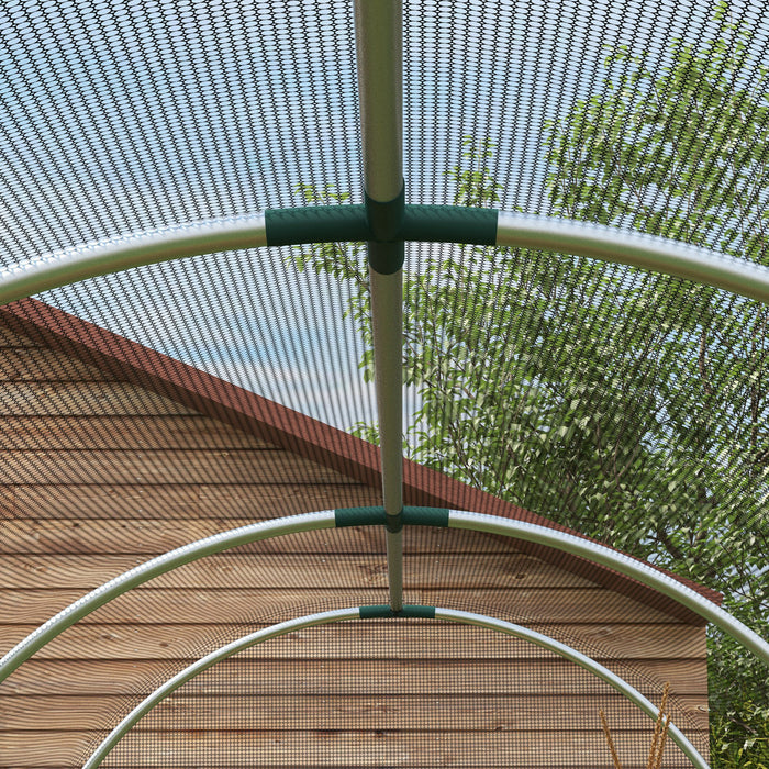Outsunny Cage De Culture, Tente De Protection Des Plantes De 4' X 12', Noir