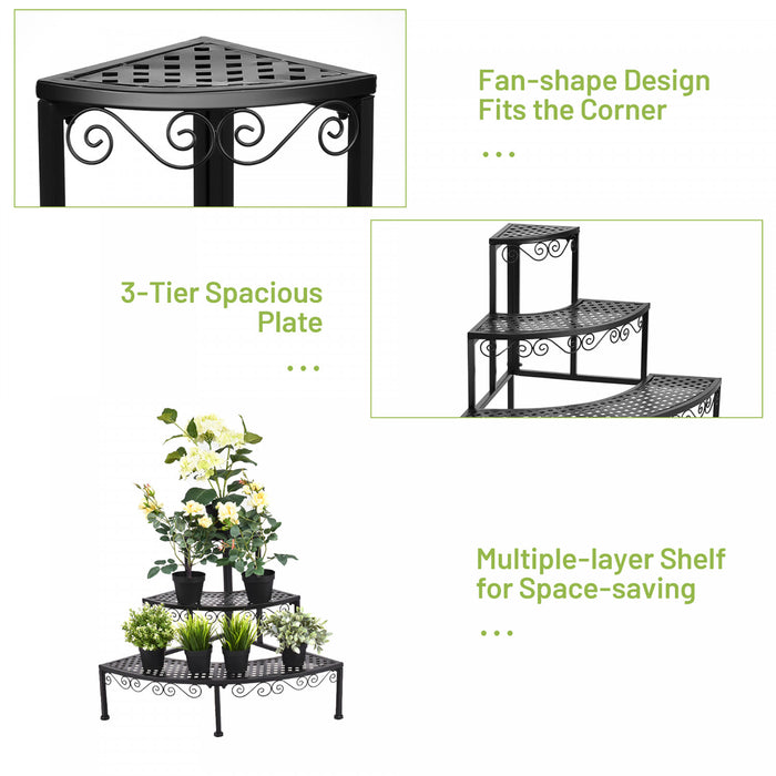 Etagere Eventail A Plantes – 3 Plateaux