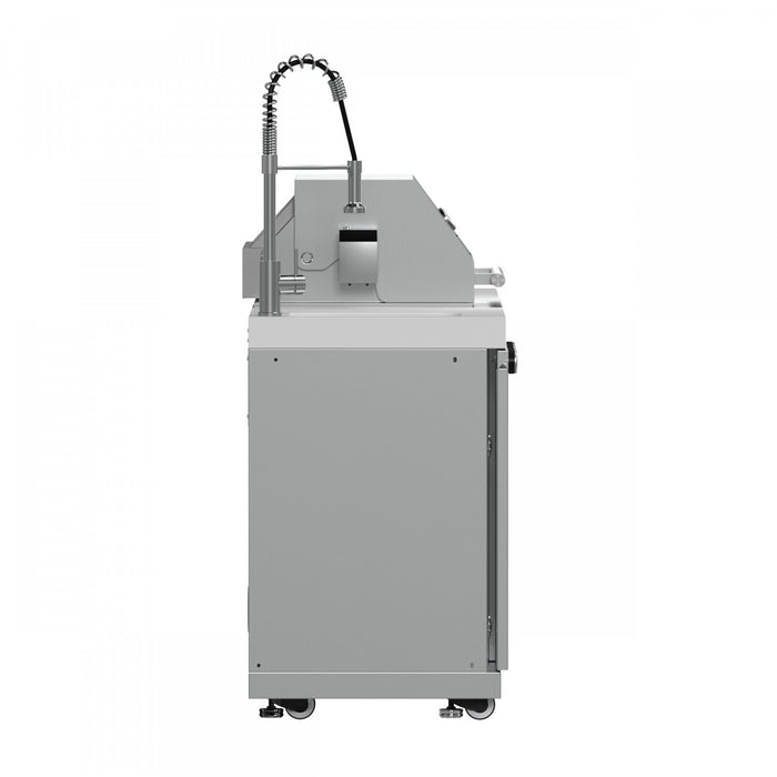 Cuisine d'exterieur Bulnes – BBQ en acier inoxydable de 60 000 BTU et comptoirs blancs – FODKT2506WHT