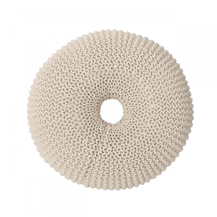 Pouf Rembourré Murphy, 100 % Coton - Beige