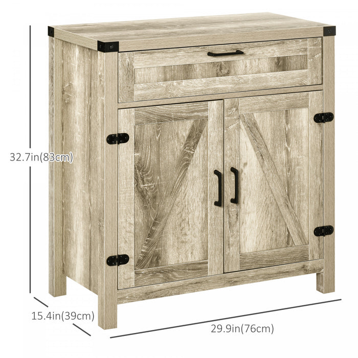 HOMCOM Buffet Ferme Tiroir Etagere Reglable