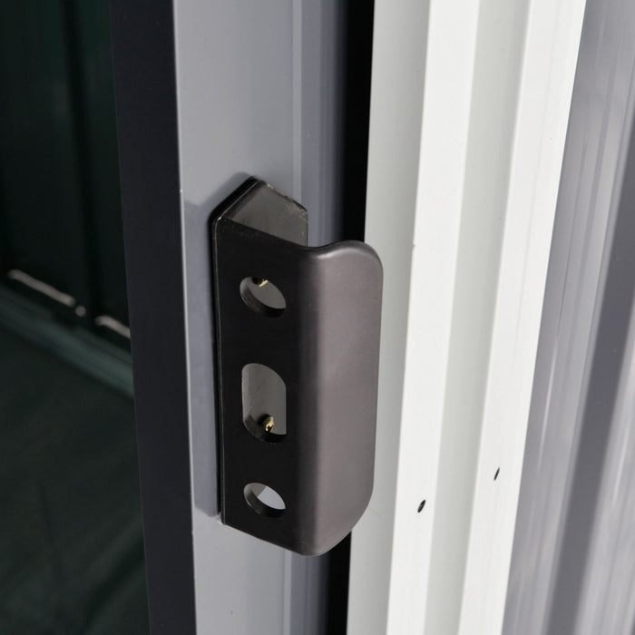 Outsunny Abri De Jardin Avec Portes Coulissantes Et Bouche D'aeration, Noir