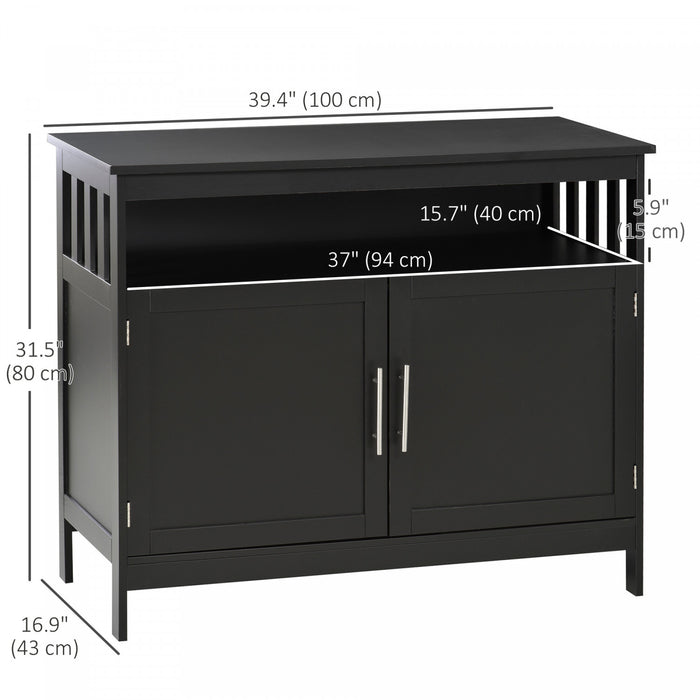 HOMCOM Buffet de Cuisine Armoire Console Bois Rangement